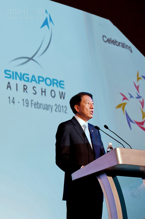 新加坡副總理張志賢在航展開(kāi)幕式上致辭